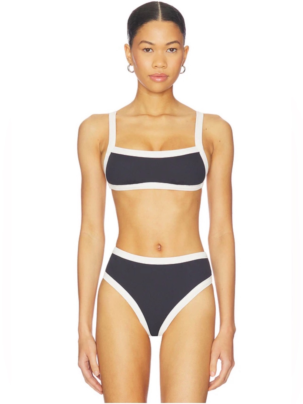 NWOT KYA x REVOLVE Marlow & Josie Reversible Bikini Set Striped Onyx‎ Size L